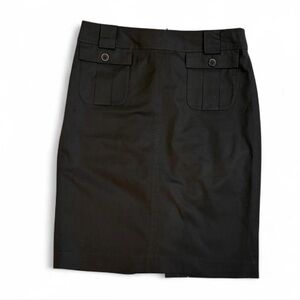 BANANA REPUBLIC- Women's brown midi skirt with pockets- Size: 6.